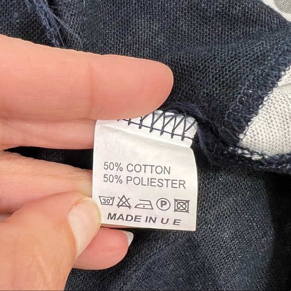 All About You Navy 3/4 Sleeve Open Waterfall Cardigan Size S - Picture 6 of 6